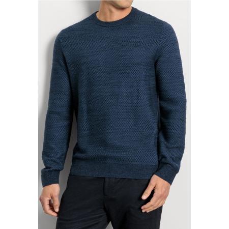 OLYMP Casual Trui ronde hals marine, Effen