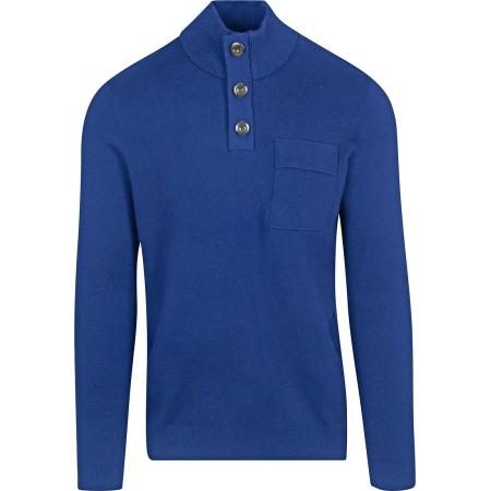 Blue Industry Mocker Pullover Kobaltblauw