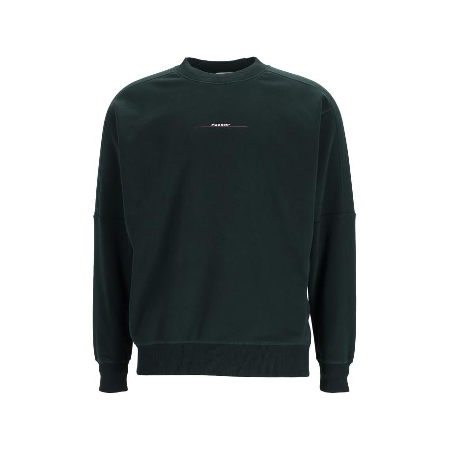 Chasin' CHASIN Sweatshirt Connect Round donkergroen / wit -