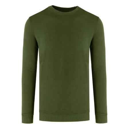Marvelis Casual Sweatshirt ronde hals olijf, Effen