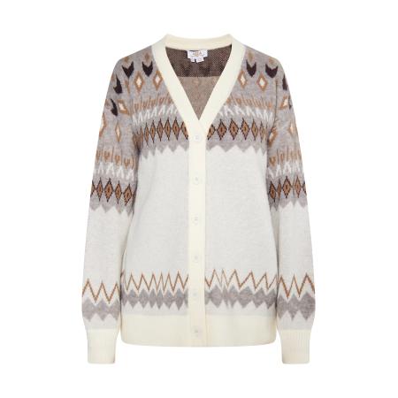 Usha usha FESTIVAL Gebreid vest beige / bruin / zwart