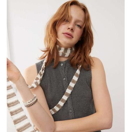 Reclaimed Vintage Gebreid gilet in grijs