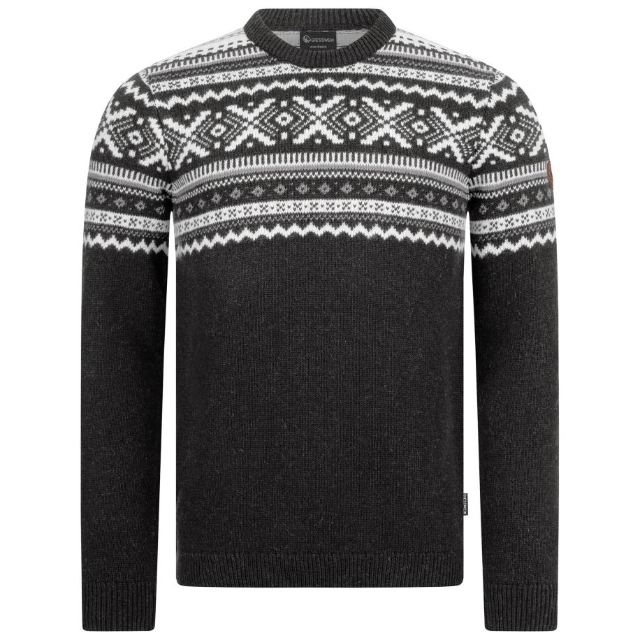 Giesswein GIESSWEIN Trui antraciet / wit -