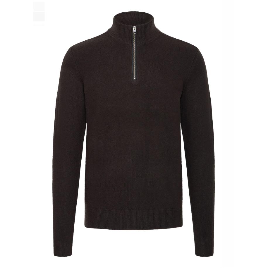 Casual Friday Casual Friday Trui CFHEINE halfzip zwart -