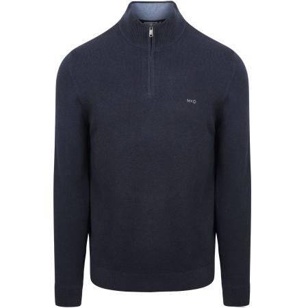 McGregor Half Zip Trui Merino Blend Structure Navy