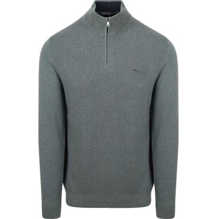 McGregor Half Zip Trui Merino Blend Structure Groen