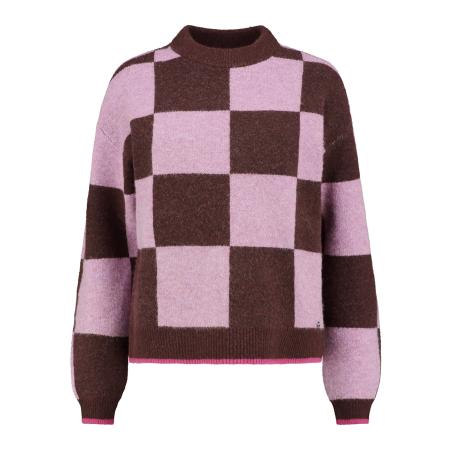 Shiwi Shiwi Trui Helsinki Check aubergine / orchidee