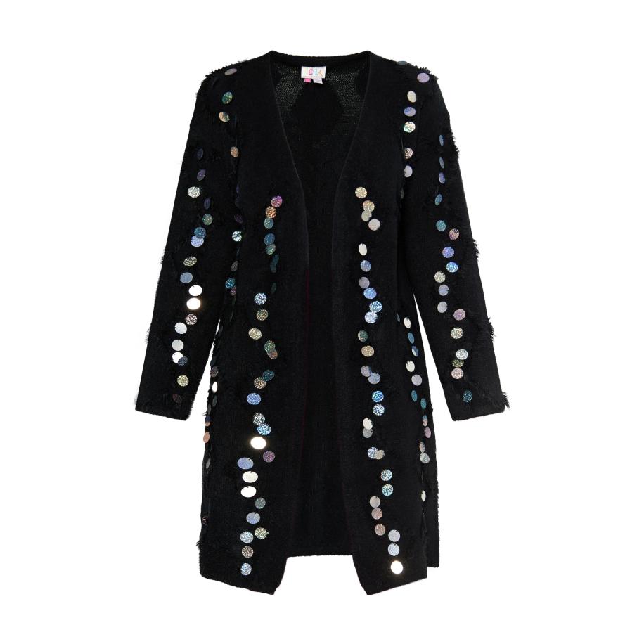 IZIA IZIA Gebreid vest gemengde kleuren / zwart -