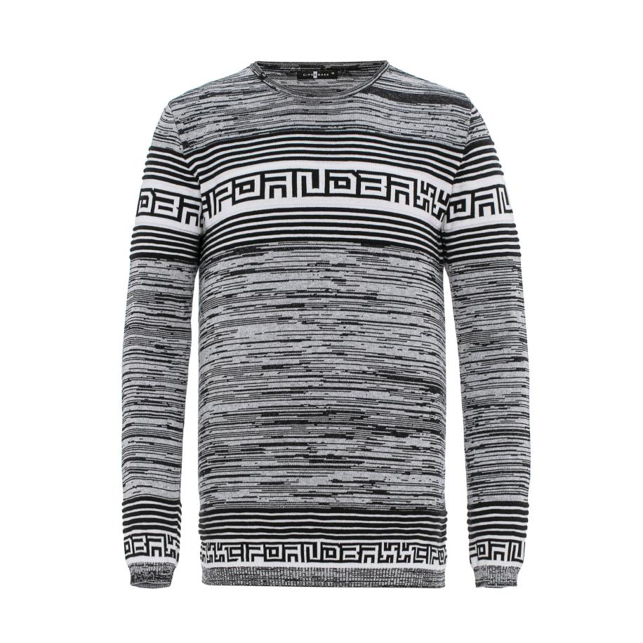 Cipo & Baxx CIPO & BAXX Trui grijs / wit -