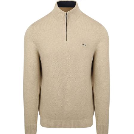 McGregor Half Zip Trui Merino Blend Structure Sand