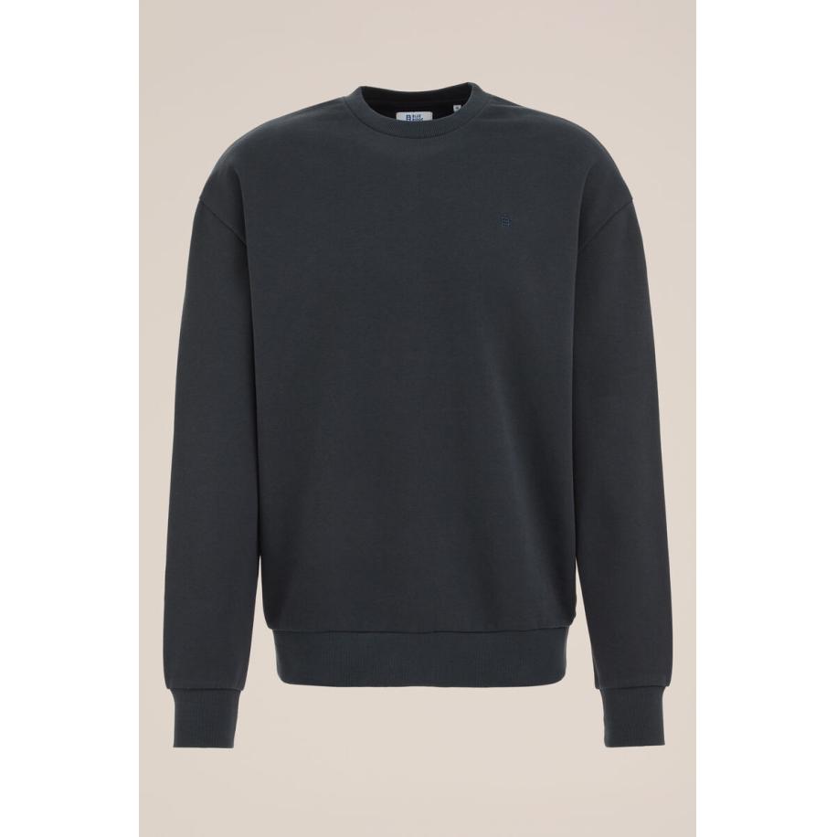 WE Fashion Heren Regular fit sweater - Regular fit - Marineblauw - Katoen - Maat: XS Blauw