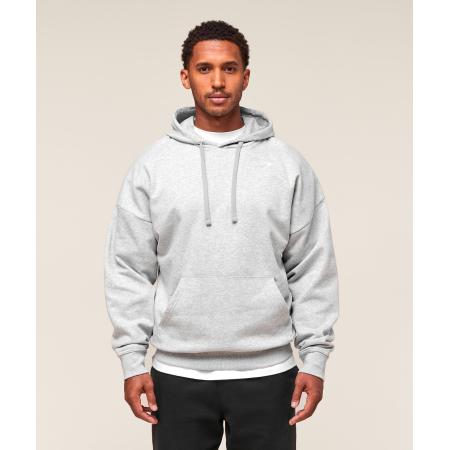 Gymshark Crest Oversized Hoodie Light Grey Marl