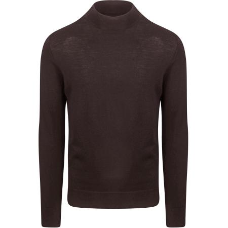 Profuomo Turtleneck Trui Merino Donkerbruin