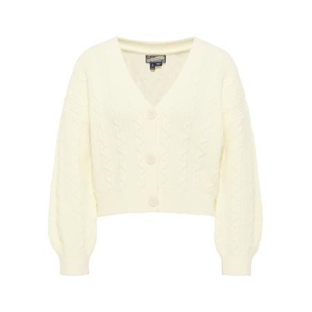 DreiMaster DreiMaster Vintage Gebreid vest wolwit