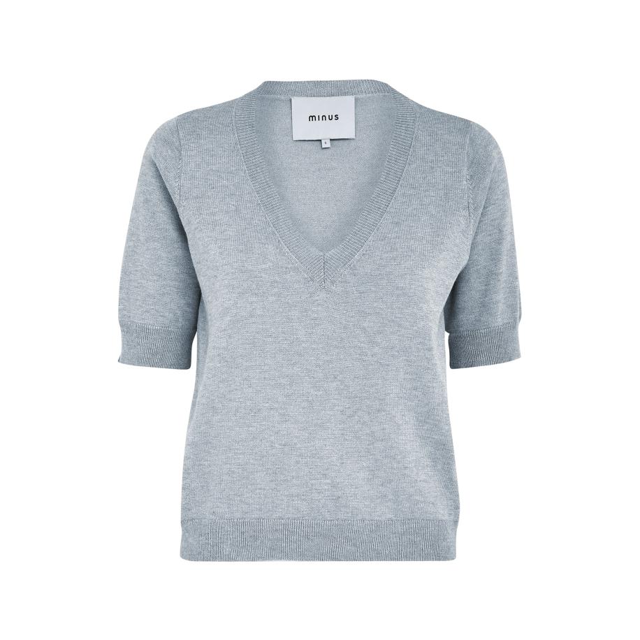 Minus minus Trui Milla grijs gemêleerd -