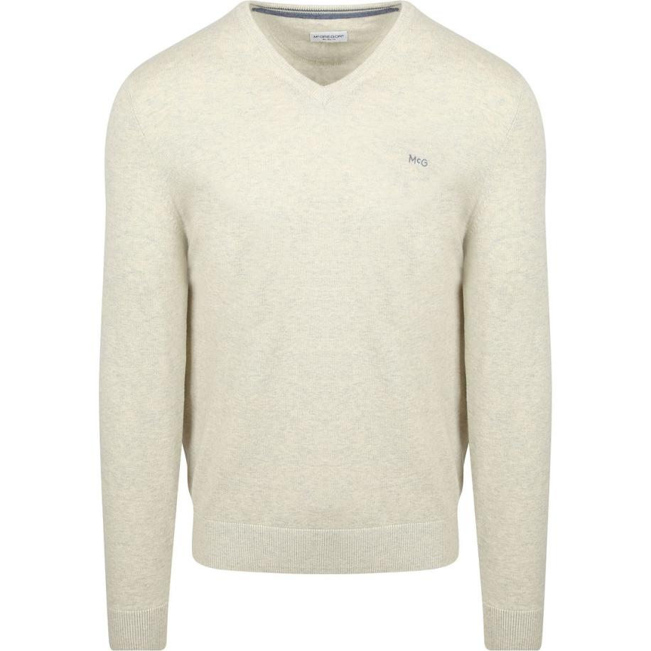 McGregor Trui Merino Blend V-Hals Off White Bruin