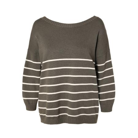 TATUUM TATUUM Gebreid vest Sare kaki / wit