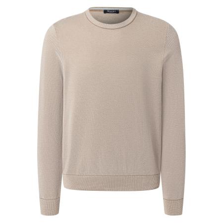 MAERZ Trui ronde halsbeige, Gestructureerd