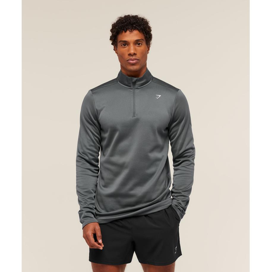 Gymshark Training 1/4 Zip Graphite Grey Grijs
