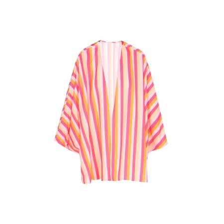 NAEMI Kimono Fashion Look oranje / pink / rosa