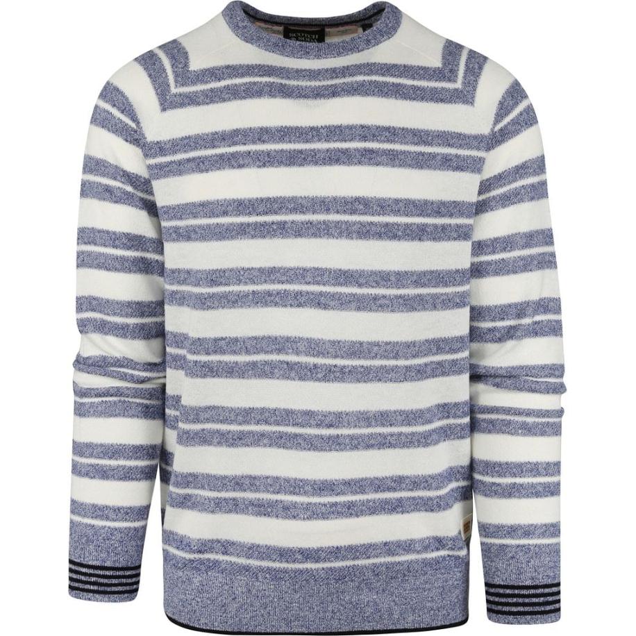 Scotch and Soda Sweater Strepen Blauw Blauw