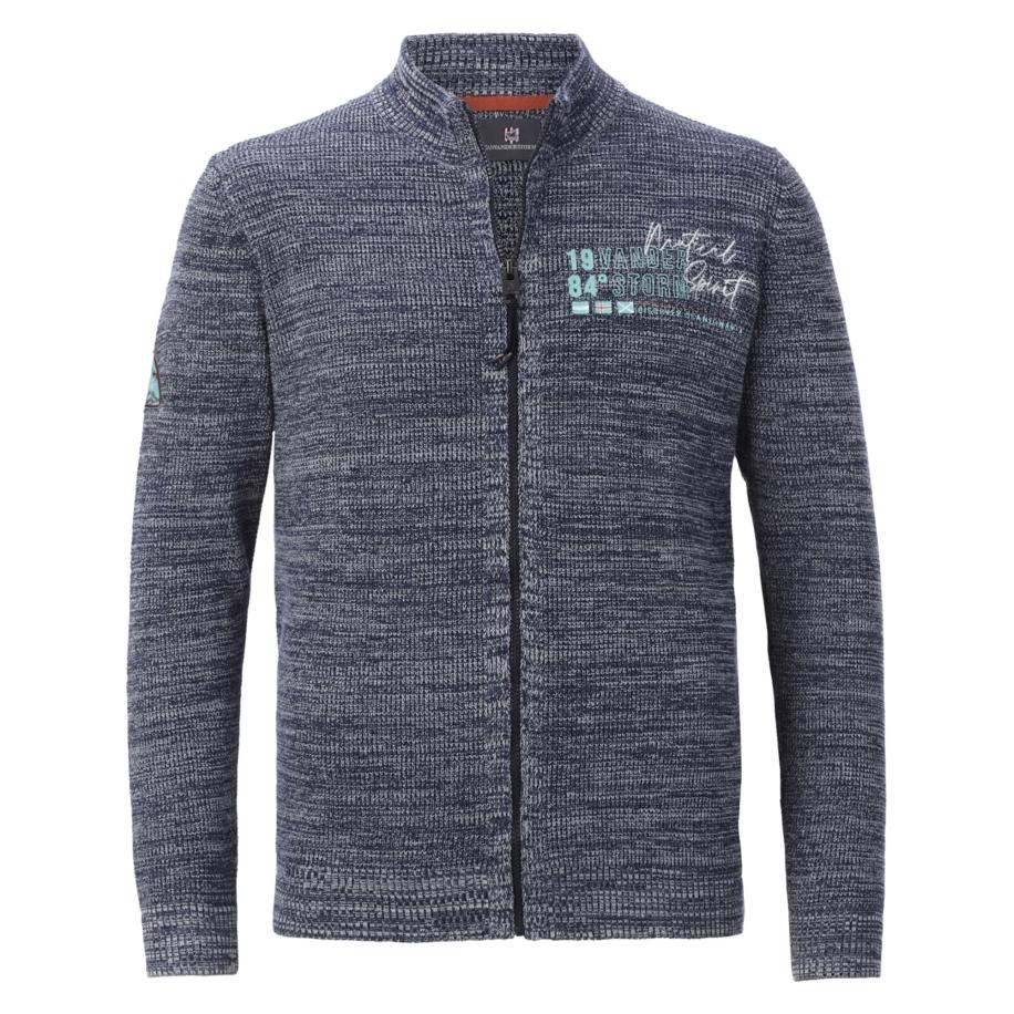 jan vanderstorm Jan Vanderstorm Gebreid vest Aksellund blauw -