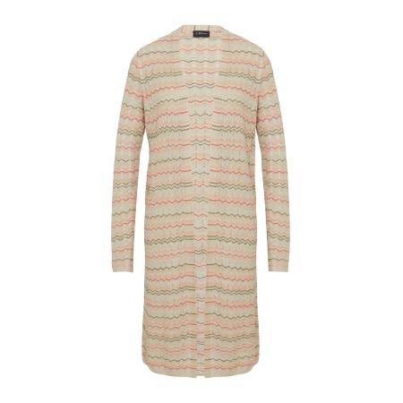 s.Oliver BLACK LABEL s.Oliver BLACK LABEL Gebreide mantel lichtbeige / groen / zalm roze / lichtoranje