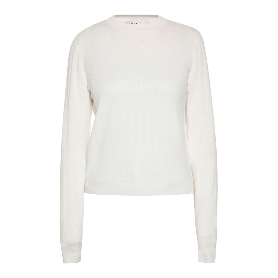 Sidona Sidona Gebreid vest wolwit -