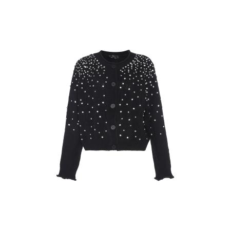 Faina faina Gebreid vest zwart / zilver