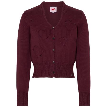 Spieth & Wensky SPIETH & WENSKY Gebreid vest Gosina donkerrood