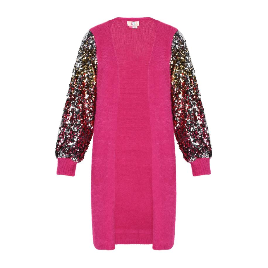 IZIA IZIA Gebreid vest gemengde kleuren / pink -