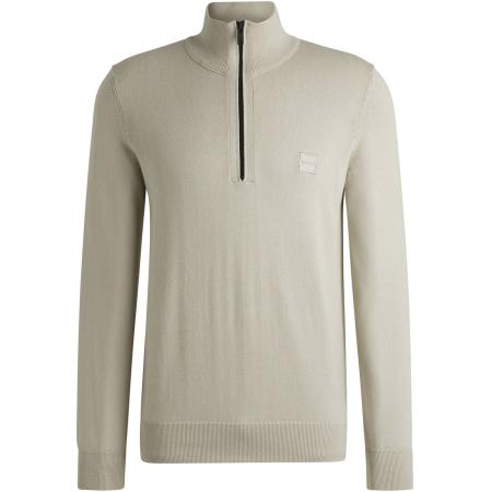 BOSS Kanobix Half Zip Trui Ecru