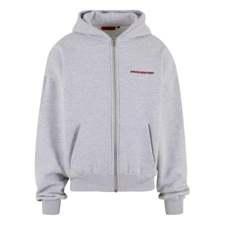 Prohibited Sweatvest lichtgrijs / bordeaux