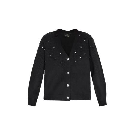 Faina faina Gebreid vest zwart