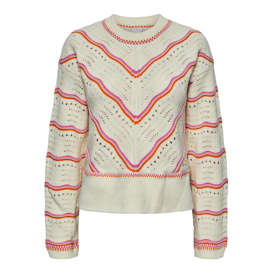 YAS YAS Trui YASLimera chamois / donkeroranje / fuchsia -