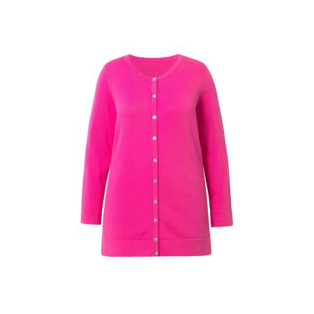 Ulla Popken Ulla Popken Gebreid vest magenta