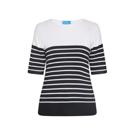 SANIKA SANIKA Shirt zwart / wit