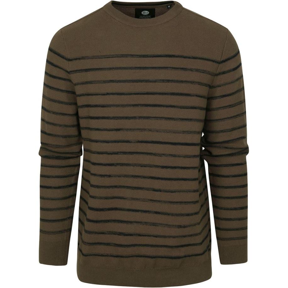 Petrol Trui Streep Donkergroen Groen