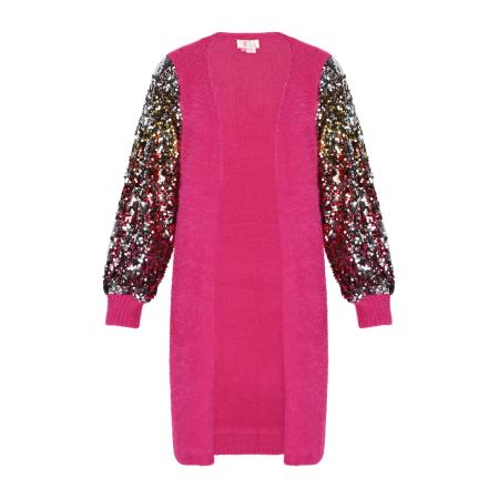 IZIA IZIA Gebreid vest gemengde kleuren / pink