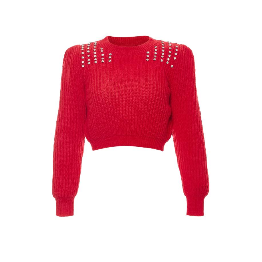 Faina faina Trui rood / transparant -