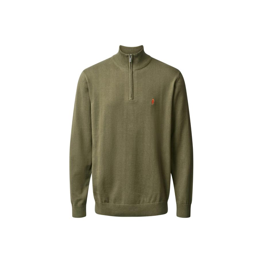 MCS MCS Trui Eli olijfgroen / rood -