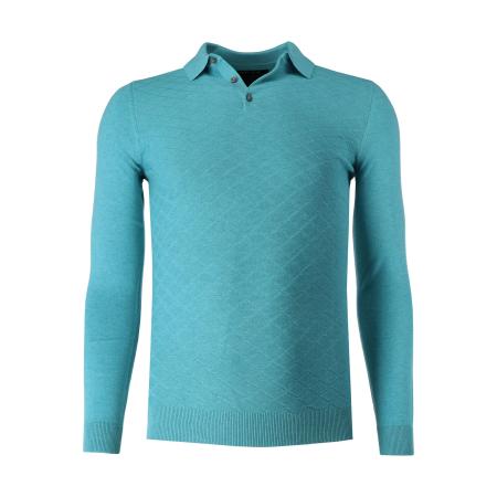 Marvelis Casual Trui Polokraag groen, Ruit