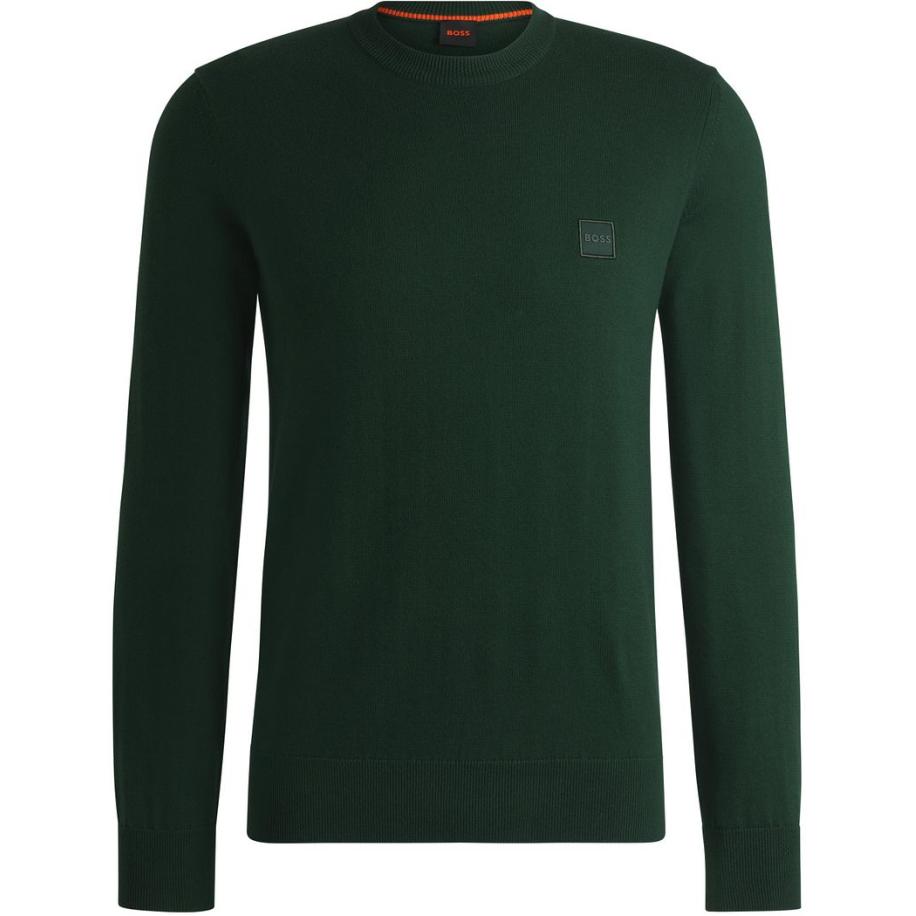BOSS Pullover Kanovano Donkergroen Groen