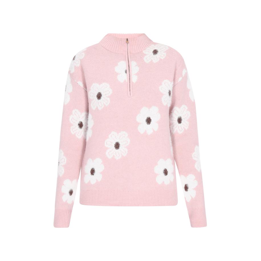 MYMO MYMO Trui bruin / rosa / wit -