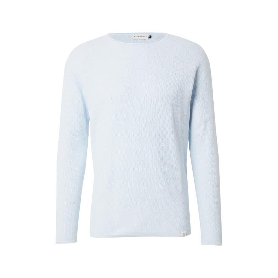 Nowadays NOWADAYS Trui Honeycomb taupe / lichtblauw / zwart -