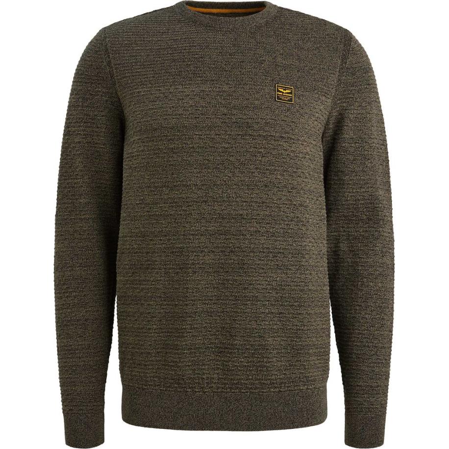 PME Legend Mouliné Structure Trui Dusky Groen Groen