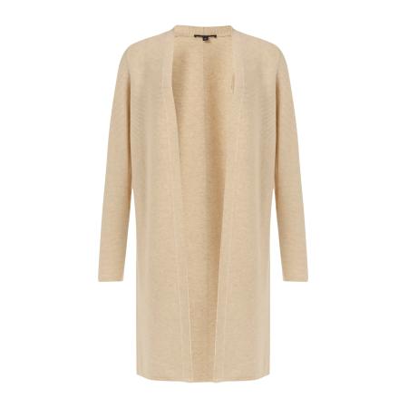 Comma COMMA Gebreid vest beige gemêleerd