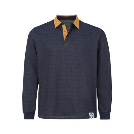 Charles Colby Sweatshirt donkerblauw, Effen