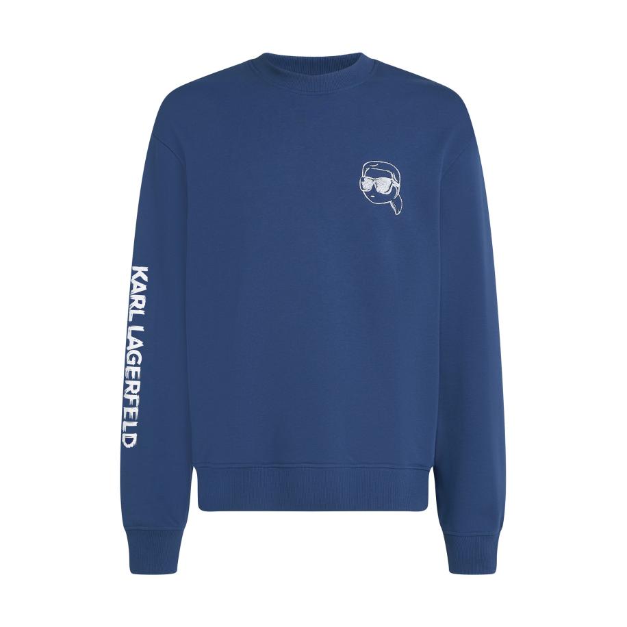 Karl Lagerfeld Karl Lagerfeld Sweatshirt Ikon donkerblauw / wit -