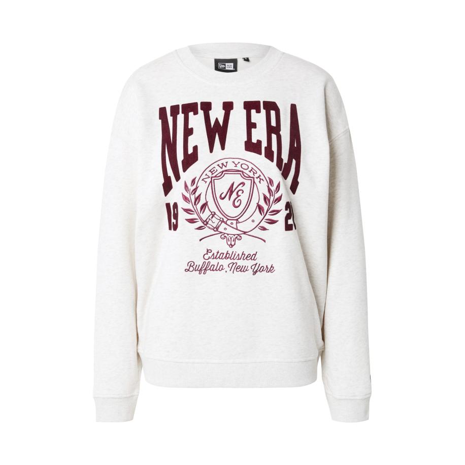 NEW ERA Sweatshirt Crest lichtgrijs / bourgogne Grijs